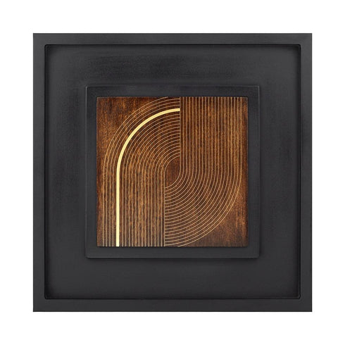Contemporary Wooden Wall Decor With Brass Design